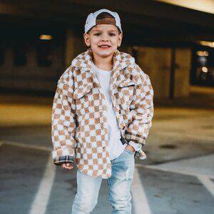 Orcas Lucille 3-4T teddy shacket